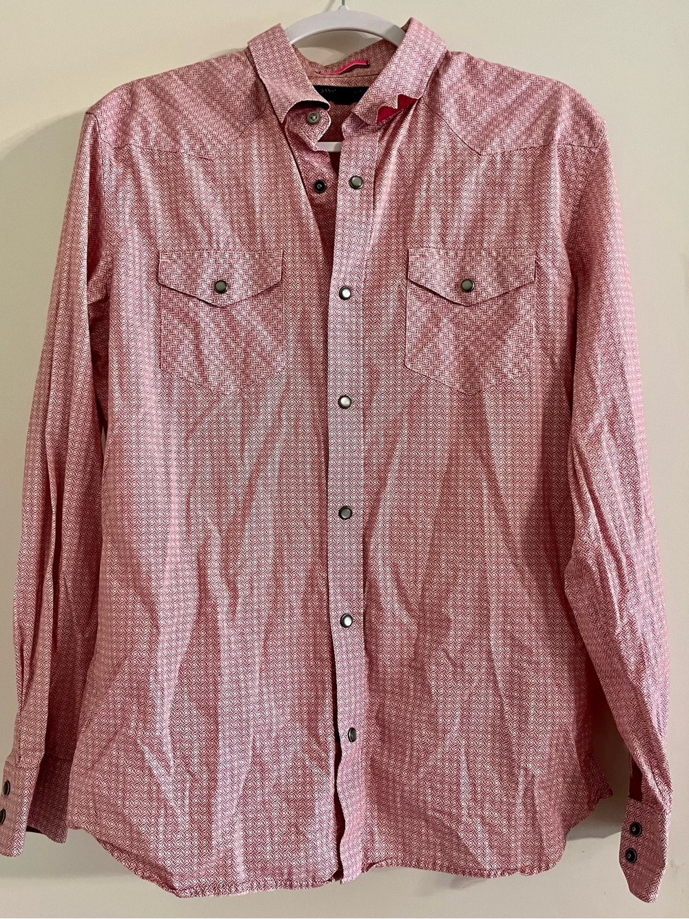 Banana Republic Pink Geometric Button-Down Shirt